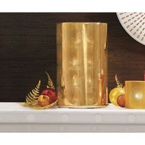 🩵NIB Partylite Gold Santorini Tealight Tree Candle Hurricane